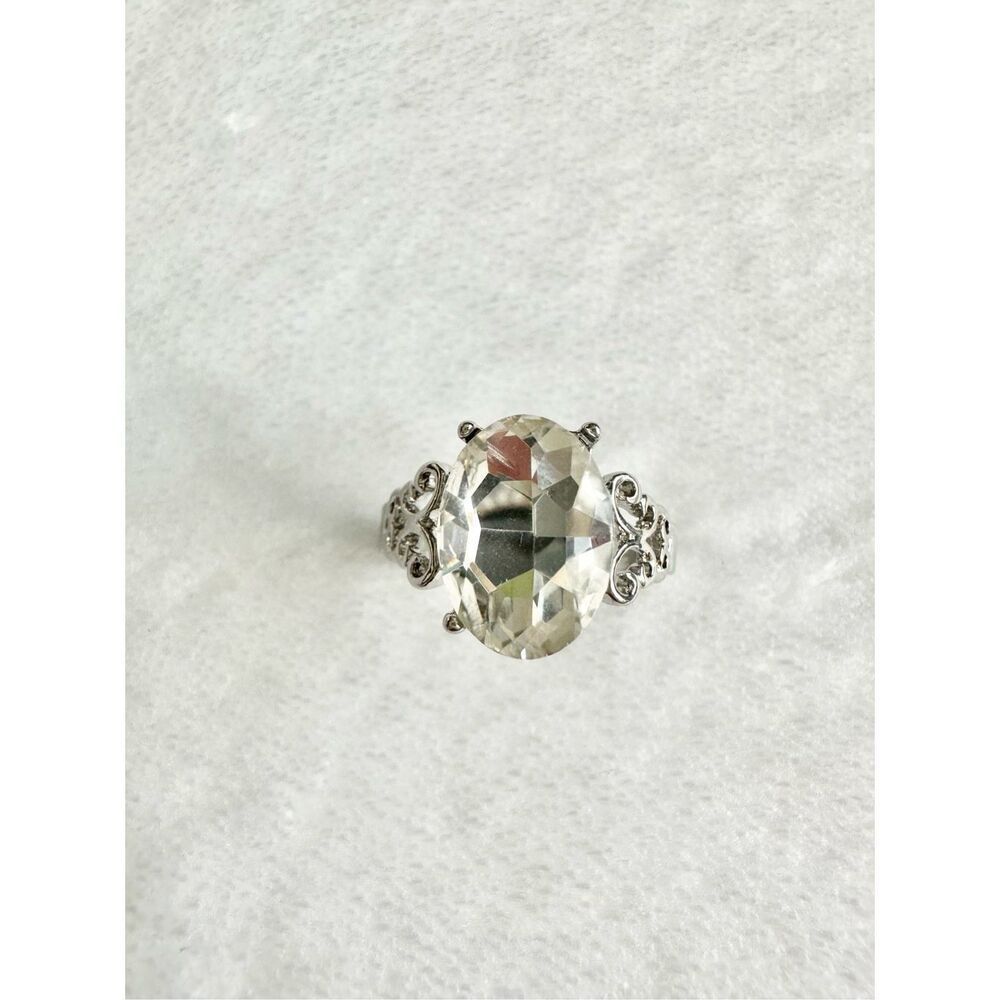 Sparkly oval rhinestone ring size 10 - Picture 4 of 4